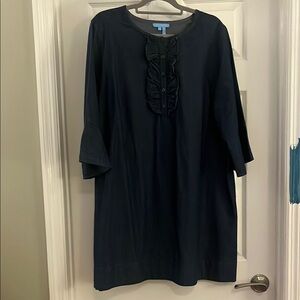 Draper James Blue Ruffled Dolman Sleeve Dress